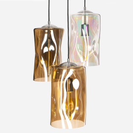 Hanging lamp in blown glass