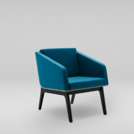 Club armchair with armrests