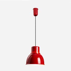 Small red modern metal lamp